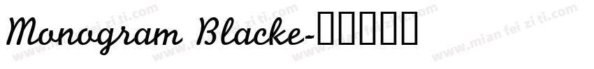 Monogram Blacke字体转换